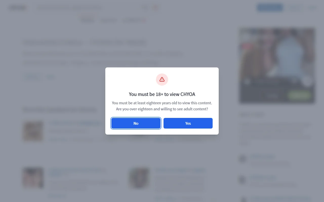 Screenshot: Chyoa Screenshot of Chyoa